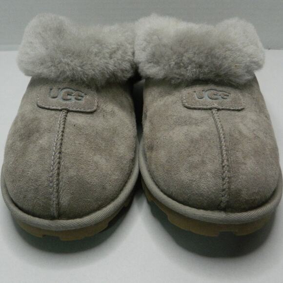 UGG Coquette Slippers Sheepskin Suade 5125 US 12 Grey - Picture 1 of 10